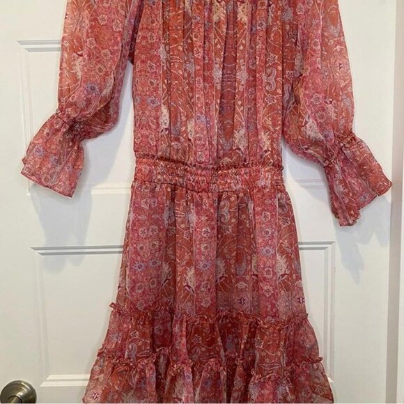 MISA LOS ANGELES Washed Rose Pink Danae Floral Blouson Mini Dress Sz XS NWT - Picture 12 of 12